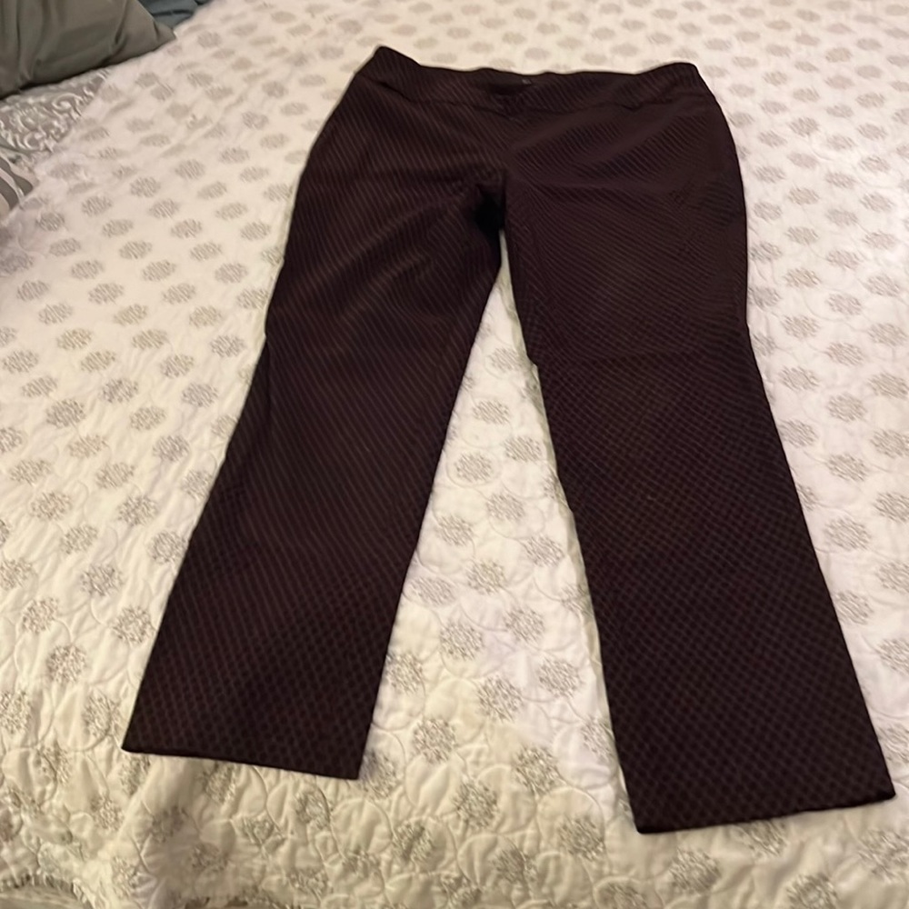 3 FOR $20- black and burgundy pull on pants size 14